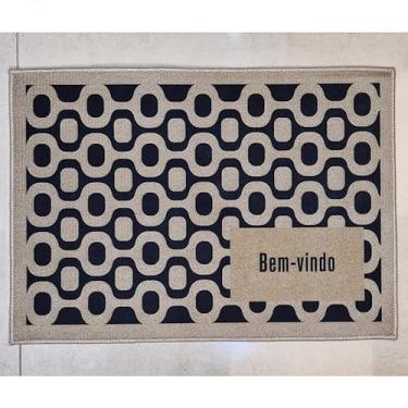 Imagem de Tapetes de Porta Bem Vindo 40x55cm Poliéster Capacho Decorativo para Entrada Casa Varanda(9)
