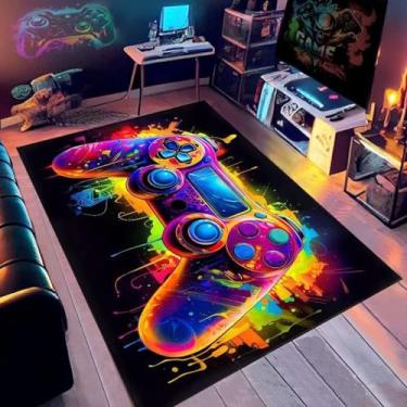 Imagem de Tapete de jogos para quarto de meninos – Tapete de área de jogo para meninos, quarto, jogos, decoração de quarto infantil, tapetes para jogos, 140 x 99 cm (tipo 1)