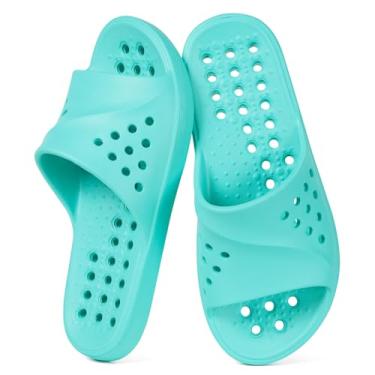 Imagem de Gaatpot Sapatos de banho femininos masculinos para massagem, piscina, com suporte de arco, chinelos de praia de secagem rápida para o verão, antiderrapante, banheiro, interior, exterior, sandálias com