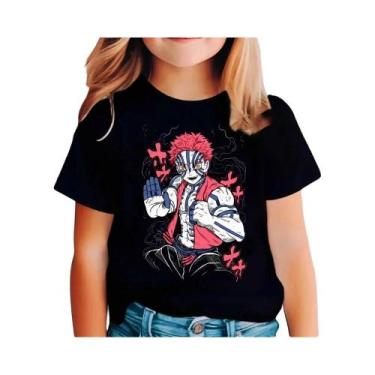 Imagem de Camiseta Infantil Demon Slayer Anime Cartoon Manga Curta Meninos Menin