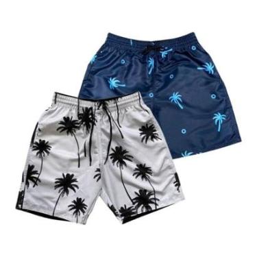 Imagem de Kit 2 Shorts Hyve Tactel Com Bolsos Moda Praia Verão Masculino-Masculino