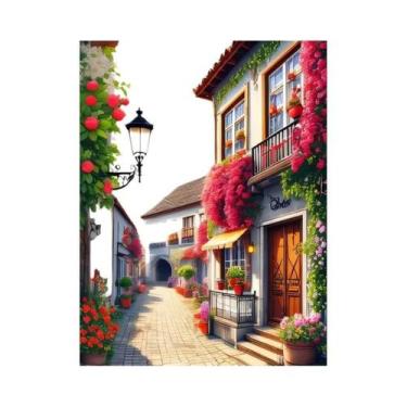 Imagem de Kit De Pintura Em Diamante 5D De Flor De Cerejeira Romântica Na Rua De