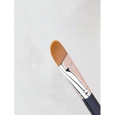 Imagem de 1 pincel de maquiagem corretivo circular plano atualizado, diferentes tamanhos, pincel de maquiagem ultrafino para base líquida e corretivo, pincel de maquiagem multifuncional portátil para rosto