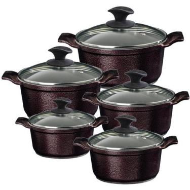 Imagem de Jogo Panela Cereja Antiaderente Cerâmica Javali AA 16 a 24