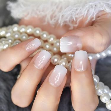 Imagem de 10 unidades de unhas de pressão, cores mistas, vermelho, roxo, unhas postiças, pré-desenhadas, brancas e francesas, unhas de salão de beleza, presentes diários para mulheres e meninas com abas