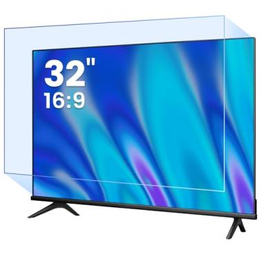 Imagem de F FORITO Protetor de tela de TV fosco antiluz azul 16:9 de 32 polegadas, protetor de TV antirreflexo compatível com todos os LCD de 32 polegadas, LED, OLED e QLED 4K HDTV