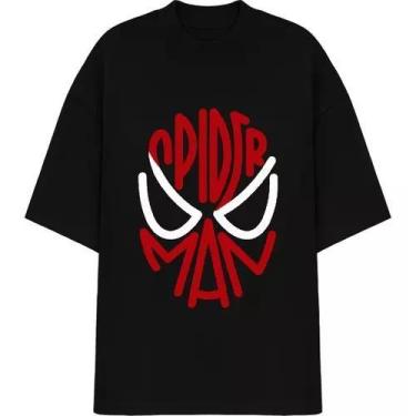 Imagem de Camisetão Oversized Homem Aranha Heroi Logo Spider Men Uniss 100% Algo