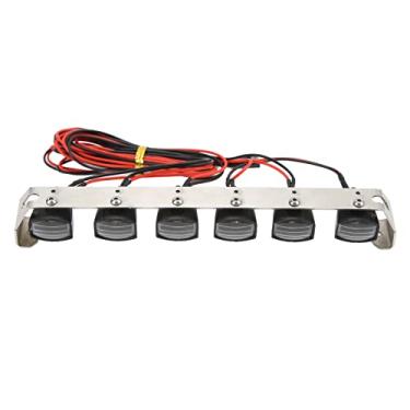 Imagem de SPYMINNPOO Barra de Luz LED RC para Carro SCX10 1/10 RC, Farol DIY, Longa Vida útil, para Decoração de Carro de Controle Remoto (Seis luzes)