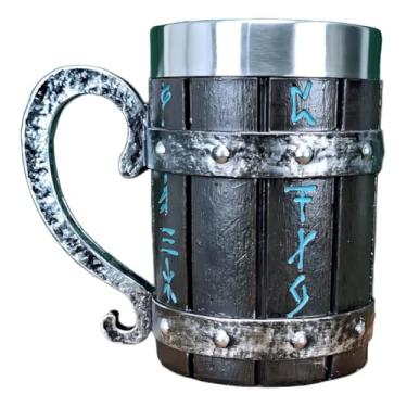 Imagem de Caneca Viking Runas Nórdicas Copo em Inox 600ml
