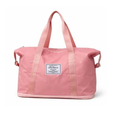 Imagem de Bolsa Feminina Academia Treino Gym Leve Viagem Faculdade Fashion Expansiva Grande Espaçosa ZAFIN (Rosa)