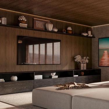 Imagem de Painel Ripado Laminado De Eva Meu Rodapé Madeto Nogueira Nat