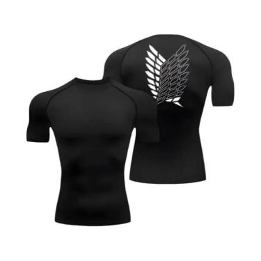 Imagem de Camiseta De Compressão Musculosa De Fitness Do Anime Attack on Titan D
