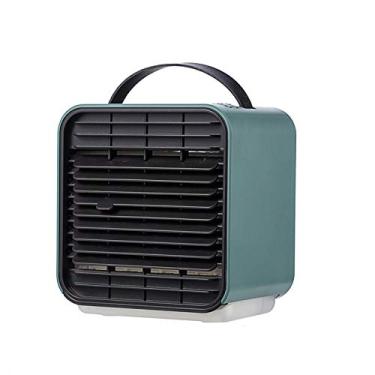 Imagem de Refrigerador de ar portátil com carregamento usb portátil íon negativo mais ventilador de resfriamento de água pequeno estudante desktop ventilador de ar condicionado, azul (Color : Green)