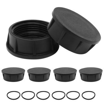 Imagem de YuGtcen Pacote com 6 tampas de cabeça de aspersão compatíveis com irrigadores Hunter Pro Spray, tampa de cabeça de spray ABS preta resistente a UV e vedações de anel de vedação de borracha nitrílica