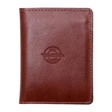 Imagem de Carteira Slim Porta Cartões em Couro Artlux 987, Pinhao