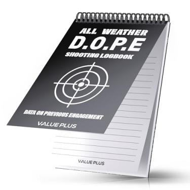 Imagem de VALUE PLUS Livro DOPE à prova de clima para tiro de rifle - Livro de registro de narcóticos para atirador de precisão de rifle de longo alcance - Caderno de alcance de tiro para registrar todos os