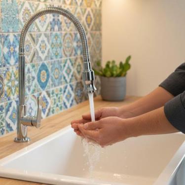 Imagem de Torneira Cozinha Bancada Pia Cuba Industrial Gourmet Residencial Croma