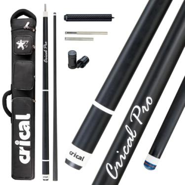Imagem de CRICAL Bastão de taco de bilhar de fibra de carbono 147 cm bastão de sinuca profissional de baixa deflexão com ponta de 12,5 mm para adultos