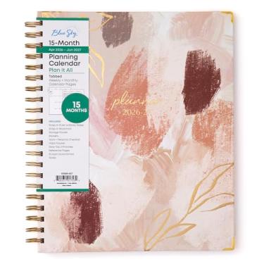 Imagem de Blue Sky Calendário planejador semanal e mensal de 15 meses 2025-2026, 21,6 cm x 28 cm (Henri- 2026/2027, 21,6 cm x 28 cm)