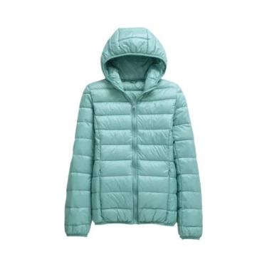 Imagem de Jaqueta Puffer Com Capuz Para Mulheres plus Size, Leve E Quente, Casac