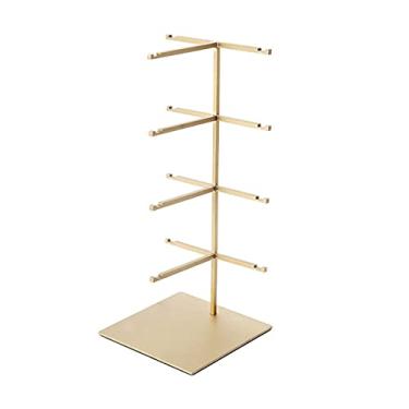 Imagem de U5GAAALPPQ9 Organizador de armazenamento de óculos, óculos, metal, dourado, preto, expositores, prateleiras, óculos, expositor, suporte, 5 opções de tamanhos, suporte de exibição de óculos (cor: 2) (2