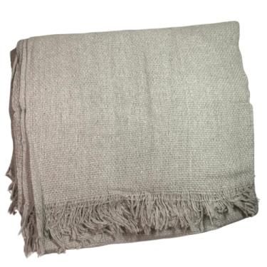 Imagem de Manta Para Sofá ou Cama Luxo Gigante 210x120 Tipo Capa de Sofá Protetora Algodão Decorativa manta para sofá sofa grande(Areia)