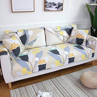 Imagem de Capa de sofá antiderrapante para sofá para cães, gatos, animais de estimação, encosto reclinável, apoio de braço, com 2 fronhas A-70 x 210 cm (90 x 70 cm)