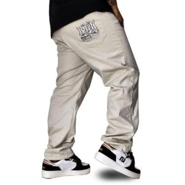 Imagem de Calça Sarja Refen Bordado Balão Hip Hop Cor:;Tamanho:48-Masculino