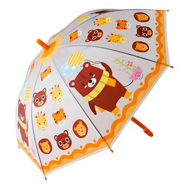 Imagem de Guarda Chuva Colorido Chapéu Automático Infantil Proteção Cor:Laranja