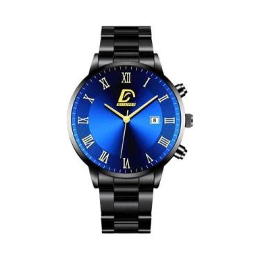 Imagem de Relógio De Quartzo Masculino Minimalista De Luxo Dourado, Casual Para 