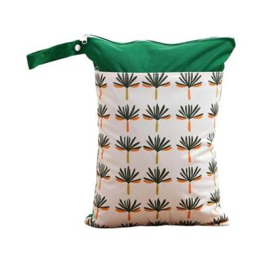 Imagem de Bolsa Impermeável Reutilizável 30x40CM Com Zíper Para Fraldas De Bebê 
