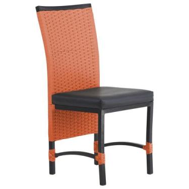 Imagem de Cadeira Cannes Saia Longa Corda Náutica Área Trama Original, Terra cot