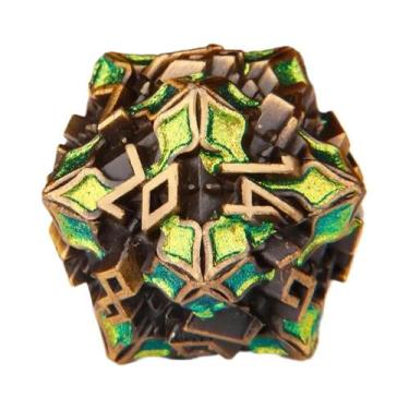 Imagem de Conjunto De Dados Metálicos Coloridos Premium Para Jogos De RPG De Mes