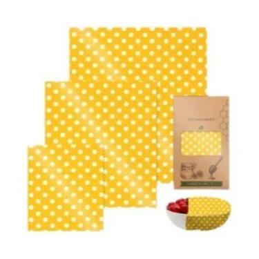 Imagem de Rolos De Envoltórios De Cera De Abelha Reutilizáveis, Armazenamento Ec