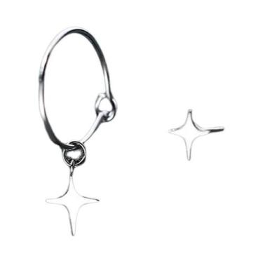 Imagem de Brincos De Prata 925 Com Cristal Estrela Brilhante, Tendência De Verão