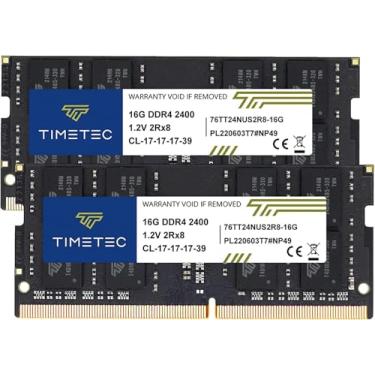 Imagem de Timetec Kit Elite de 32 GB (2 x 16 GB) DDR4 2400 MHz PC4-19200 Non-ECC Unbuffered 1,2 V CL17 2Rx8 Dual Rank 260 pinos SODIMM Laptop Notebook PC Memória RAM Upgrade (Kit de 32 GB (2 x 16 GB))
