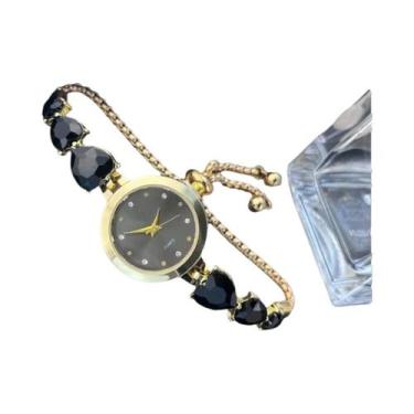 Imagem de Relógio De Quartzo Feminino Com Diamantes, Pulseira Em Formato De Cora