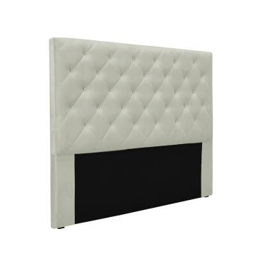 Imagem de Cabeceira Cama Box Solteiro 90 cm Tania Veludo Prata S04 - D'Rossi