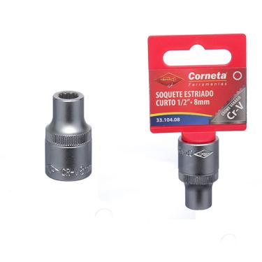 Imagem de Soquete Estriado Curto 1/2 8Mm Corneta