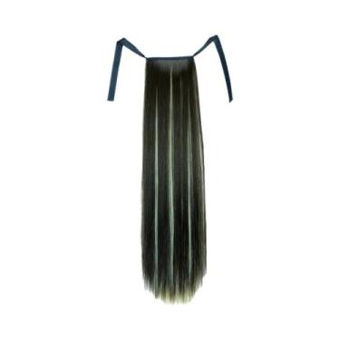 Imagem de Extensão De Cabelo Sintético Rabo De Cavalo Loiro De 32 Polegadas Com 