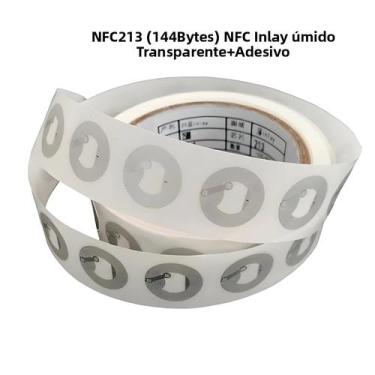 Imagem de 100pcs Etiqueta NFC Ntag213 Wet Inlay 13.56MHz ISO14443A Adesivo RFID 