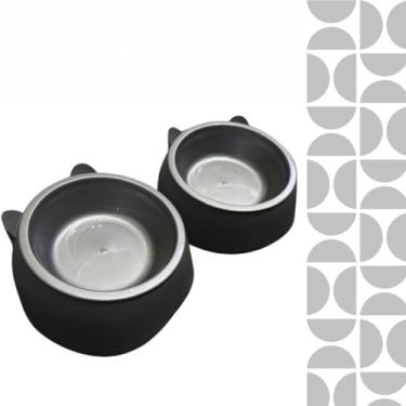 Imagem de Comedouro e Bebedouro Duplo Elevado para Cães e Gatos | Tigela Removível de Ração e Água | Antiderrapante e Resistente(1 comedouro,Azul)