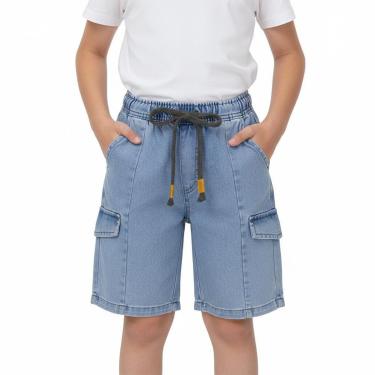Imagem de Bermuda Juvenil Look Jeans Cargo Jeans - 12 - UNICA-Masculino