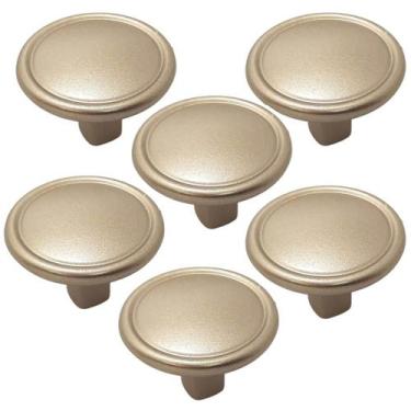 Imagem de Kit 6 Puxadores 1764 Grenade Ponto Dourado Torralba para Móveis Armári