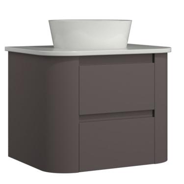 Imagem de Gabinete Suspenso Para Banheiro Estela 2g 60cm Havana