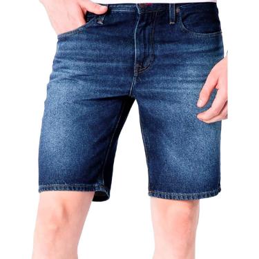 Imagem de Bermuda Tommy Hilfiger Jeans Masculina Straight Brooklyn Boston Azul-Masculino