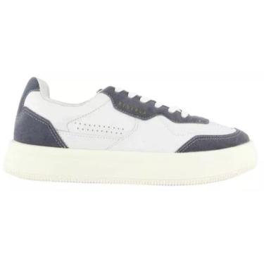 Imagem de Tênis Masculino Reserva Go Troy Couro Camurça - Branco/Azul-Masculino