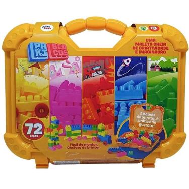 Imagem de Maleta Blocos de Montar Encaixe 72 Peças