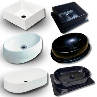 Imagem de KIT 3 MOLDES CUBAS BLACK - Formas para Confeitaria - no-brand