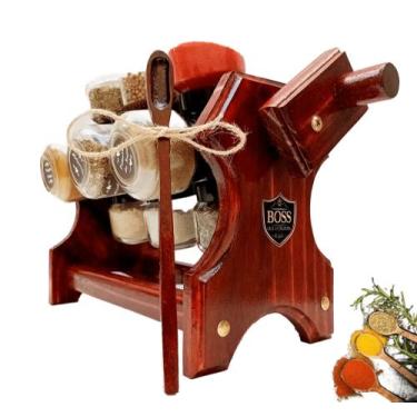 Imagem de Porta temperos Giratório BOSS com 12 recipientes e colher dosadora - B